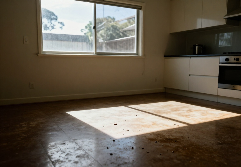 Rodent infestation in an Abbotsford kitchen before treatment